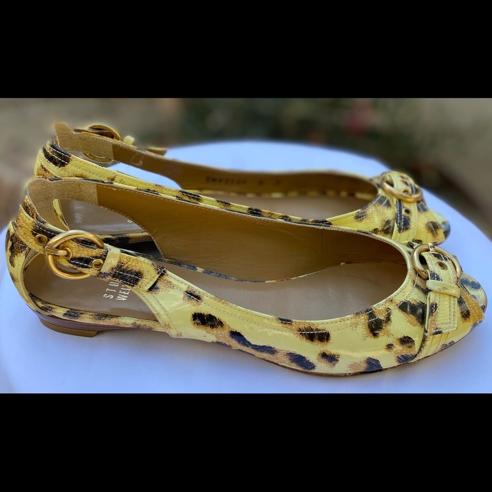 NW Stuart Weitzman 💯 🇪🇸 Leather Open toe Flats, Sz 7 - Picture 4 of 11